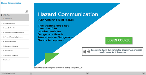 e-learning : Hazard Communication